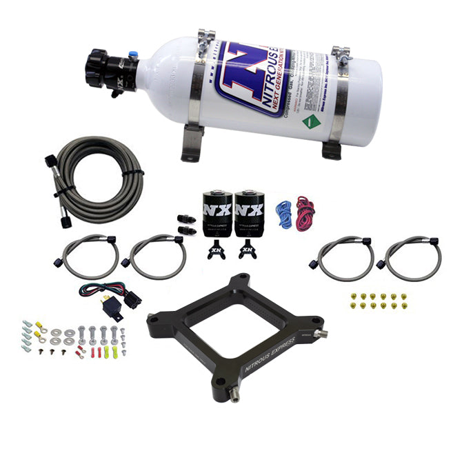 Nitrous Express 67540-05 Assassin Nitrous Plate System; 4150 Flange; 100-500 HP; Incl. 5 lb. Bottle; - Truck Part Superstore