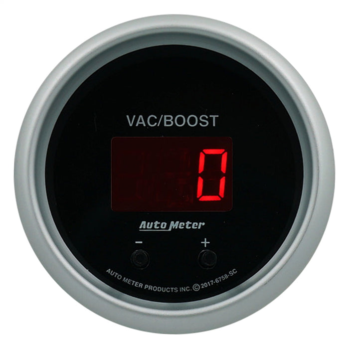 AutoMeter 6758-SC GAUGE; VAC/BOOST; 2 1/16in.; TWO CHANNEL; SELECTABLE; SPORT-COMP ELITE DIGITAL - Truck Part Superstore