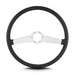 Lokar 67601 Lecarra Two Smooth Steering Wheel; Black; Brushed Spokes; 15 in. Thin Grip; - Truck Part Superstore