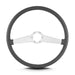 Lokar 67606 Lecarra Two Smooth Steering Wheel; Dark Grey; Brushed Spokes; 15 in. Thin Grip; - Truck Part Superstore