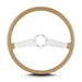 Lokar 67609 Lecarra Two Smooth Steering Wheel; Tan; Brushed Spokes; 15 in. Thin Grip; - Truck Part Superstore