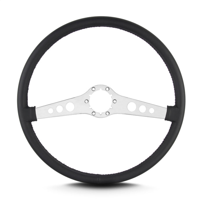 Lokar 67701 Lecarra SS Steering Wheel; Black; Brushed Spokes; 15 in. Thin Grip; - Truck Part Superstore