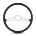 Lokar 67701 Lecarra SS Steering Wheel; Black; Brushed Spokes; 15 in. Thin Grip; - Truck Part Superstore