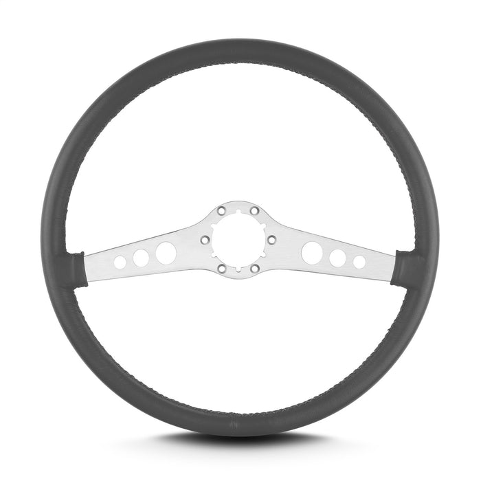 Lokar 67706 Lecarra SS Steering Wheel; Dark Grey; Brushed Spokes; 15 in. Thin Grip; - Truck Part Superstore