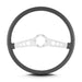 Lokar 67706 Lecarra SS Steering Wheel; Dark Grey; Brushed Spokes; 15 in. Thin Grip; - Truck Part Superstore