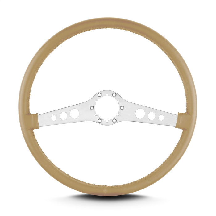 Lokar 67709 Lecarra SS Steering Wheel; Tan; Brushed Spokes; 15 in. Thin Grip; - Truck Part Superstore