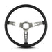 Lokar 67801 Lecarra Hot Rod Steering Wheel; Black; Brushed Spokes; 15 in. Thin Grip; - Truck Part Superstore