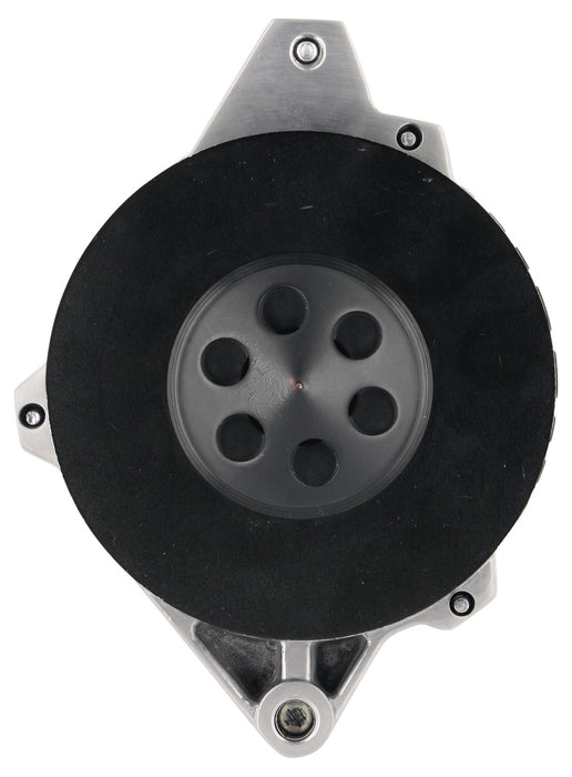 Powermaster Performance 178021-360 Alternator; CS130; 105 Amp; 6 Groove Pulley; Black Baffle And Cone; Satin; - Truck Part Superstore