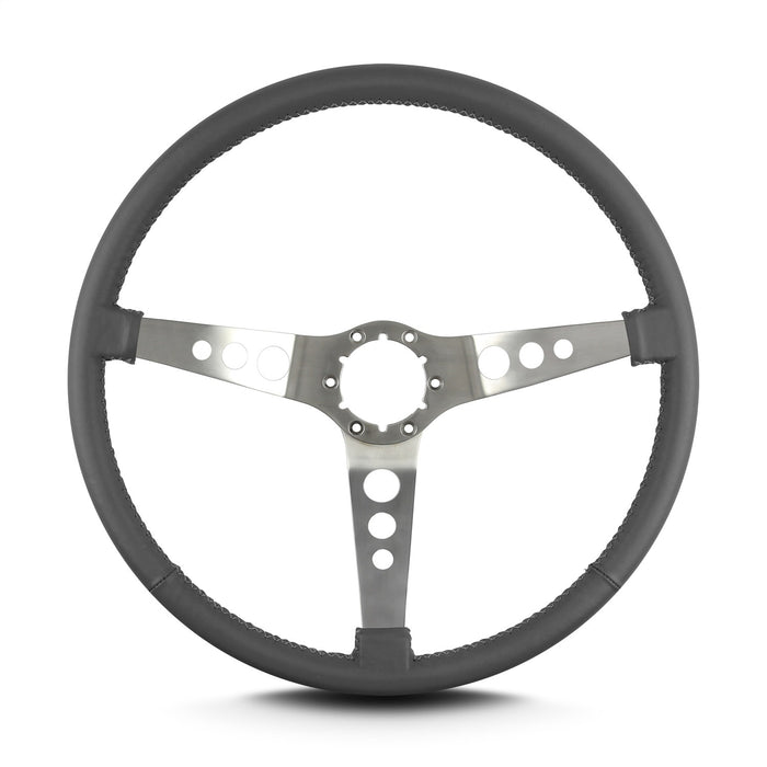 Lokar 67806 Lecarra Hot Rod Steering Wheel; Dark Grey; Brushed Spokes; 15 in. Thin Grip; - Truck Part Superstore