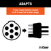 CURT 57040 CURT 57040 7-Way Round Vehicle-Side to 4-Way Flat Trailer Wiring Adapter - Truck Part Superstore