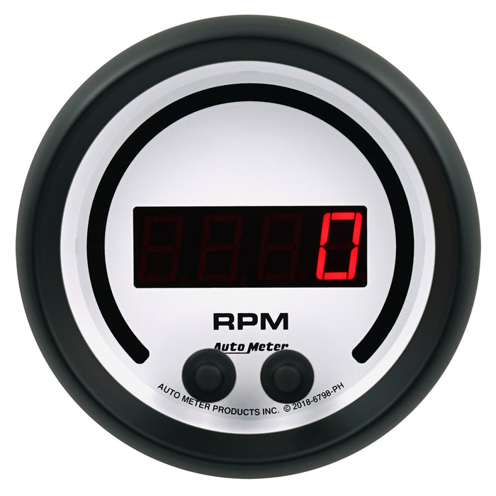 AutoMeter 6798-PH GAUGE; TACHOMETER; 3 3/8in.; 16K RPM; IN-DASH; PHANTOM ELITE DIGITAL - Truck Part Superstore