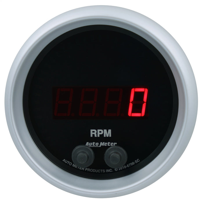 AutoMeter 6798-SC GAUGE; TACHOMETER; 3 3/8in.; 16K RPM; IN-DASH; SPORT-COMP ELITE DIGITAL - Truck Part Superstore