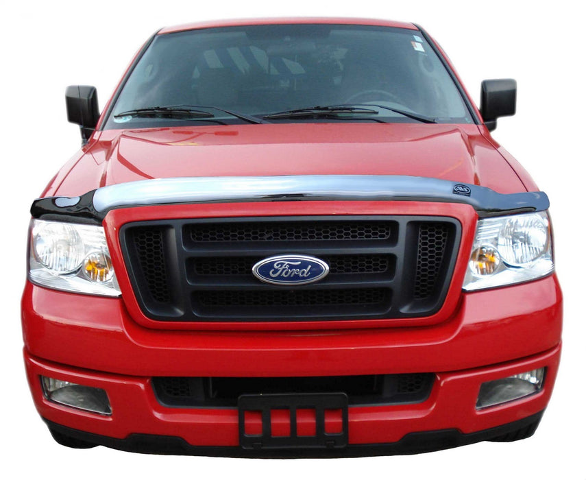 Auto Ventshade (AVS) 680033 Chrome Hood Shield; Full Height; No Drill; - Truck Part Superstore