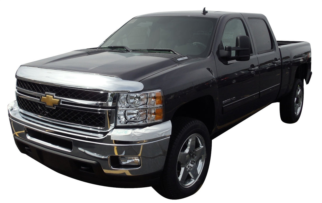Auto Ventshade (AVS) 680102 Chrome Hood Shield; Full Height; No Drill; - Truck Part Superstore