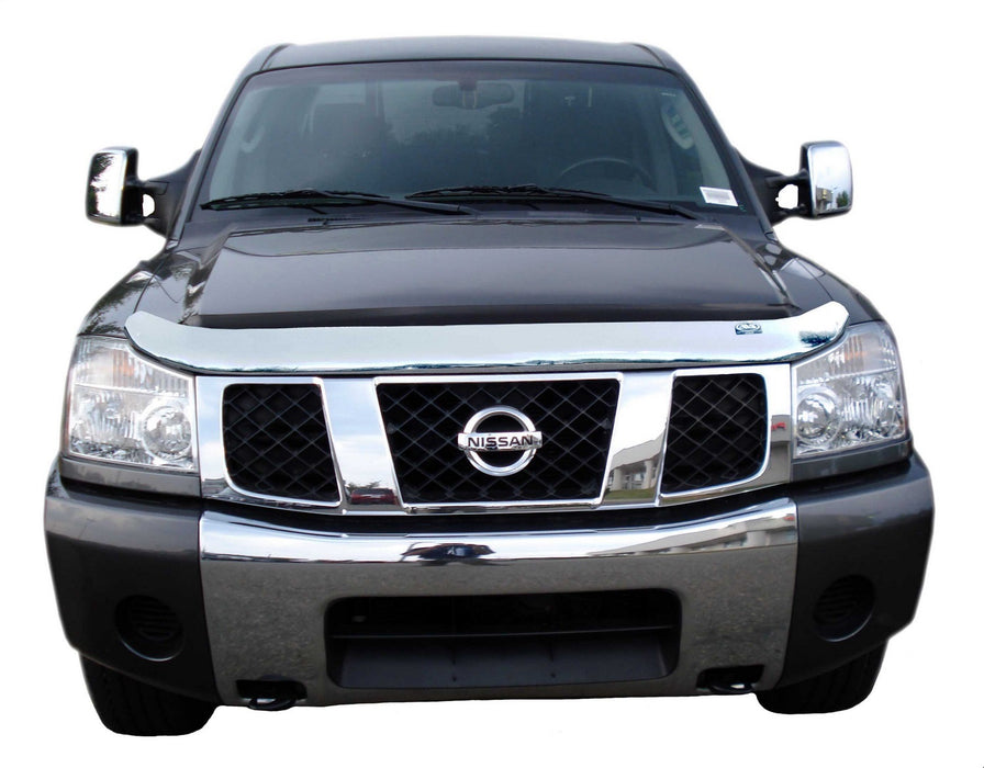 Auto Ventshade (AVS) 680402 Chrome Hood Shield; Full Height; No Drill; - Truck Part Superstore
