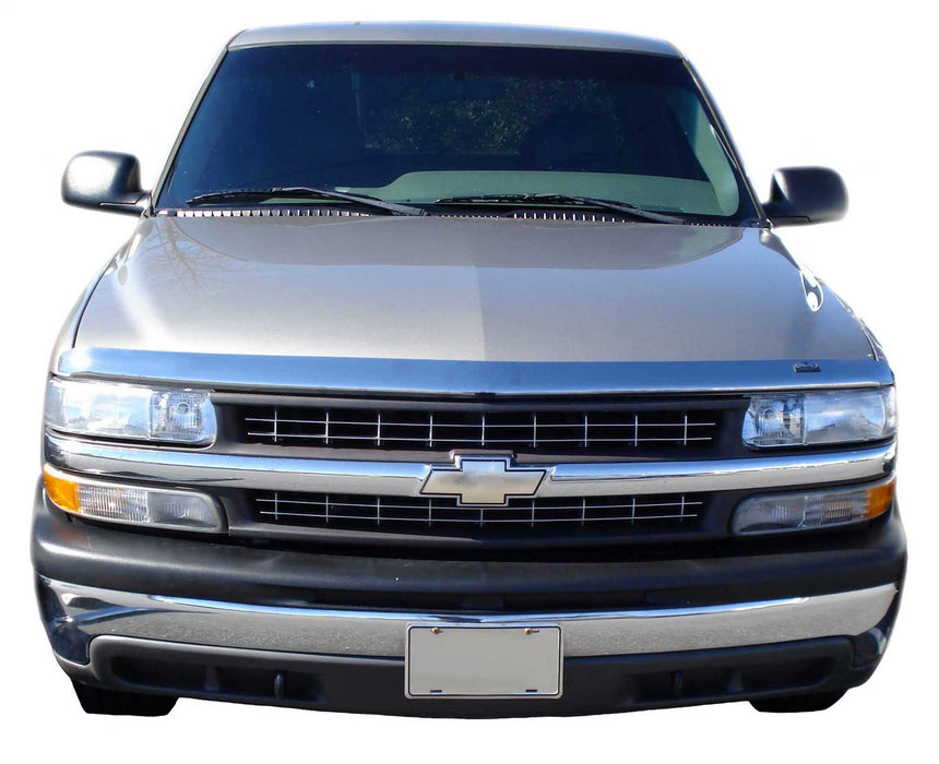 Auto Ventshade (AVS) 680631 Chrome Hood Shield; Full Height; No Drill; - Truck Part Superstore