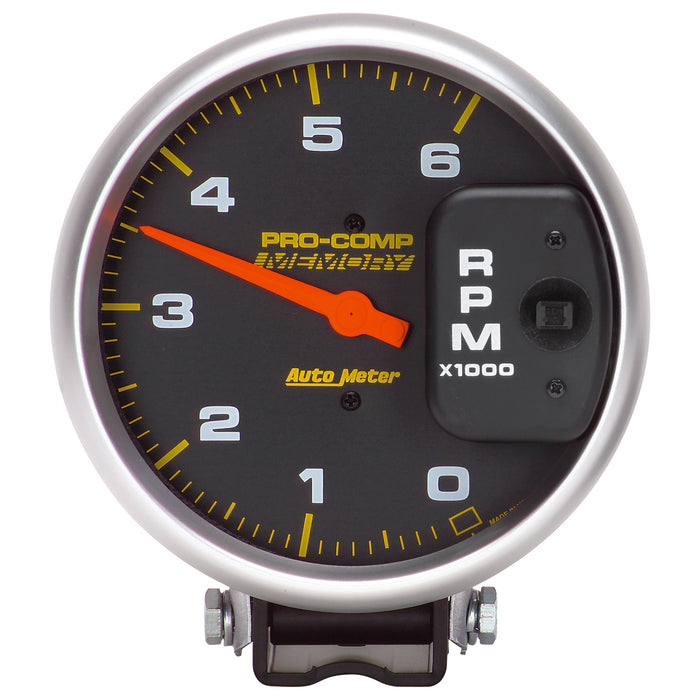 AutoMeter 6806 GAUGE; TACHOMETER; 5in.; 6K RPM DIESEL; PEDESTAL W/PEAK MEMORY; PRO-COMP - Truck Part Superstore