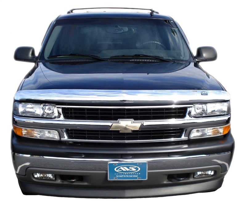 Auto Ventshade (AVS) 680902 Chrome Hood Shield; Full Height; No Drill; - Truck Part Superstore