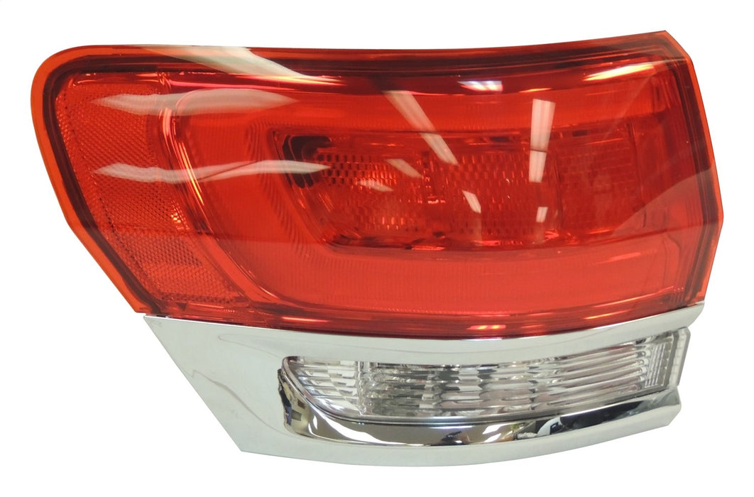 Crown Automotive Jeep Replacement 68110017AD Tail Light Assembly; Left; w/Chrome Bezel; - Truck Part Superstore