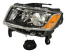 Crown Automotive Jeep Replacement 68110997AD Head Light; Left; w/ Halogen Lamps; w/ Silver Bezels; - Truck Part Superstore