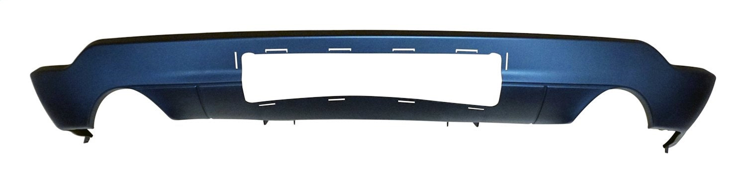 Crown Automotive Jeep Replacement 68111470AB Rear Bumper Fascia; w/ Dual Round Exhaust Tips; w/ Trailer Hitch; - Truck Part Superstore