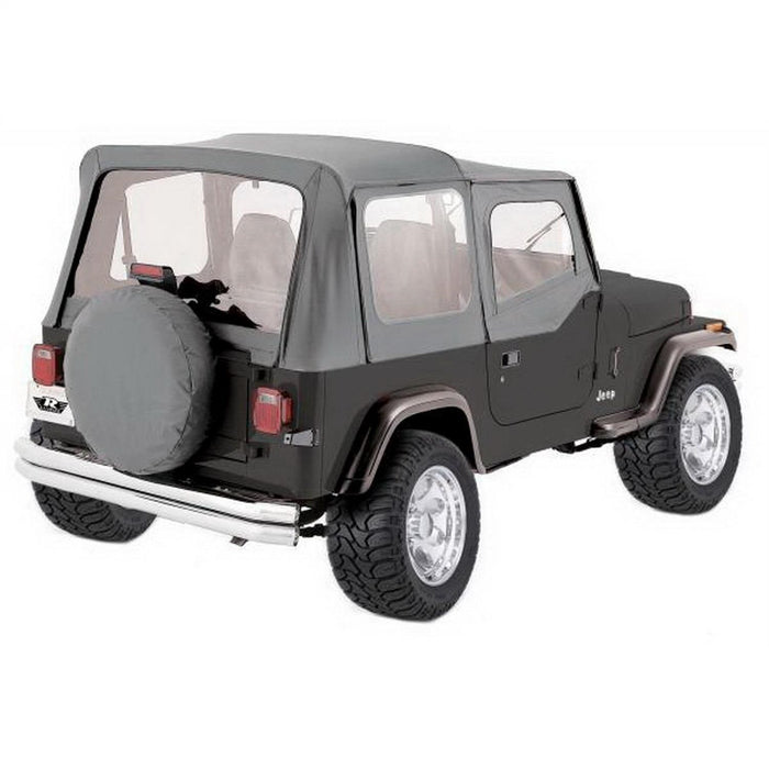 Rampage 68111 Complete Soft Top Kit; Gray; w/Soft Upper Doors; - Truck Part Superstore