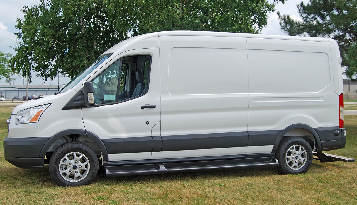 Owens Products 68114-01 Running Boards Owens TPO Molded Factory 15-18 Ford Transit Van 150/250 Full Length 148 Inch TPO Owens Products - Truck Part Superstore