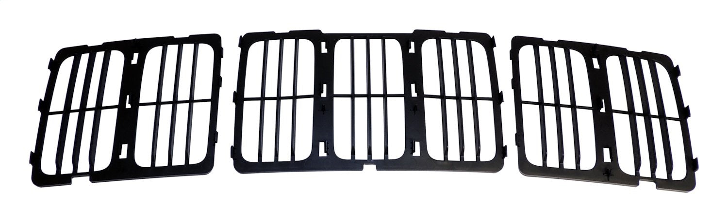 Crown Automotive Jeep Replacement 68143073AC Grille; Front; Smooth Black Finish; Includes 3 Grille Sections; - Truck Part Superstore