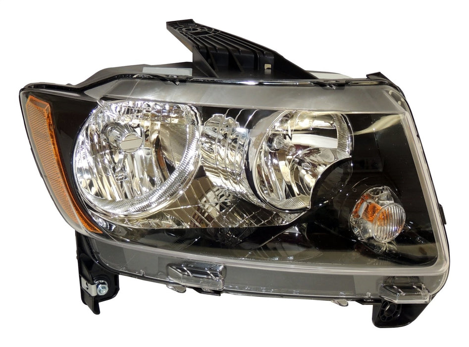 Crown Automotive Jeep Replacement 68171214AB Head Light; Right; w/Halogen Bulbs w/Black Bezels; Includes Bulbs; - Truck Part Superstore