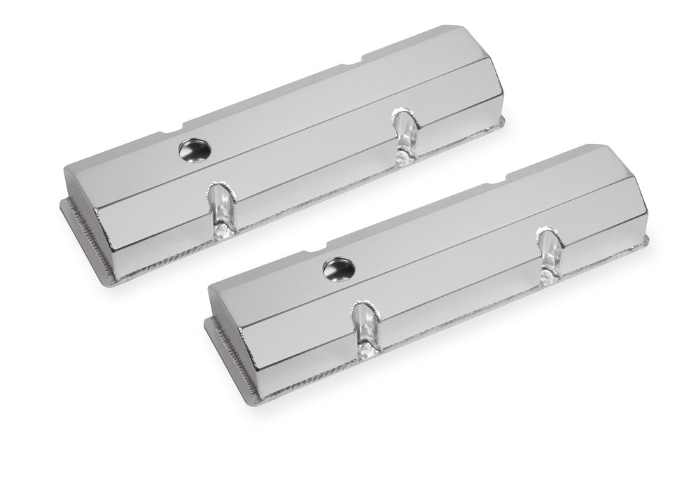 Mr Gasket 6817G Aluminum Valve Cover; Flat Top; Natural Finish; Pair; - Truck Part Superstore