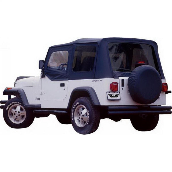 Rampage 68215 Complete Soft Top Kit; Black Denim; w/Soft Upper Doors; w/Tinted Windows; - Truck Part Superstore