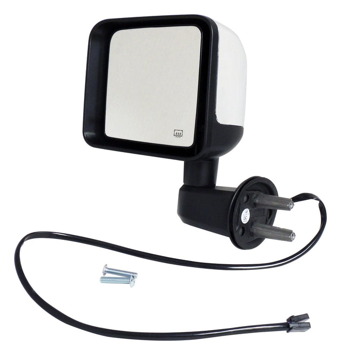 Crown Automotive Jeep Replacement 68249845AC Door Mirror; Left; w/Power Heated Mirrors; Chrome; - Truck Part Superstore