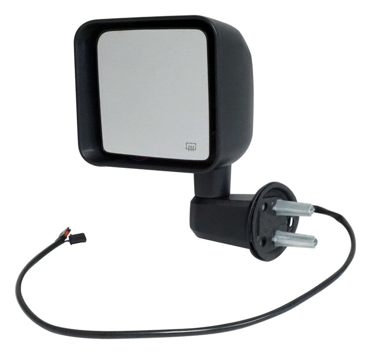 Crown Automotive Jeep Replacement 68249847AC Door Mirror; Left; Heated Mirror w/Textured Black Finish; Power; - Truck Part Superstore