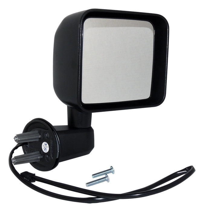 Crown Automotive Jeep Replacement 68249852AD Door Mirror; Right; w/Power Heated Mirrors; Black Textured; - Truck Part Superstore