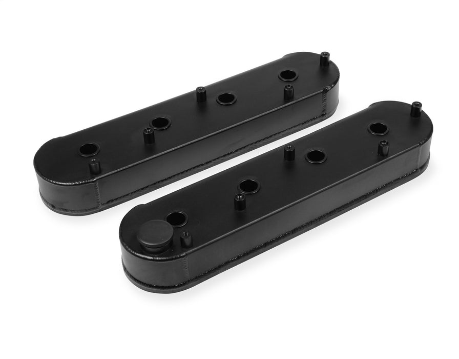 Mr Gasket 6827BG Aluminum Valve Cover; Black Finish; w/OEM Coil Stands; Pair; - Truck Part Superstore