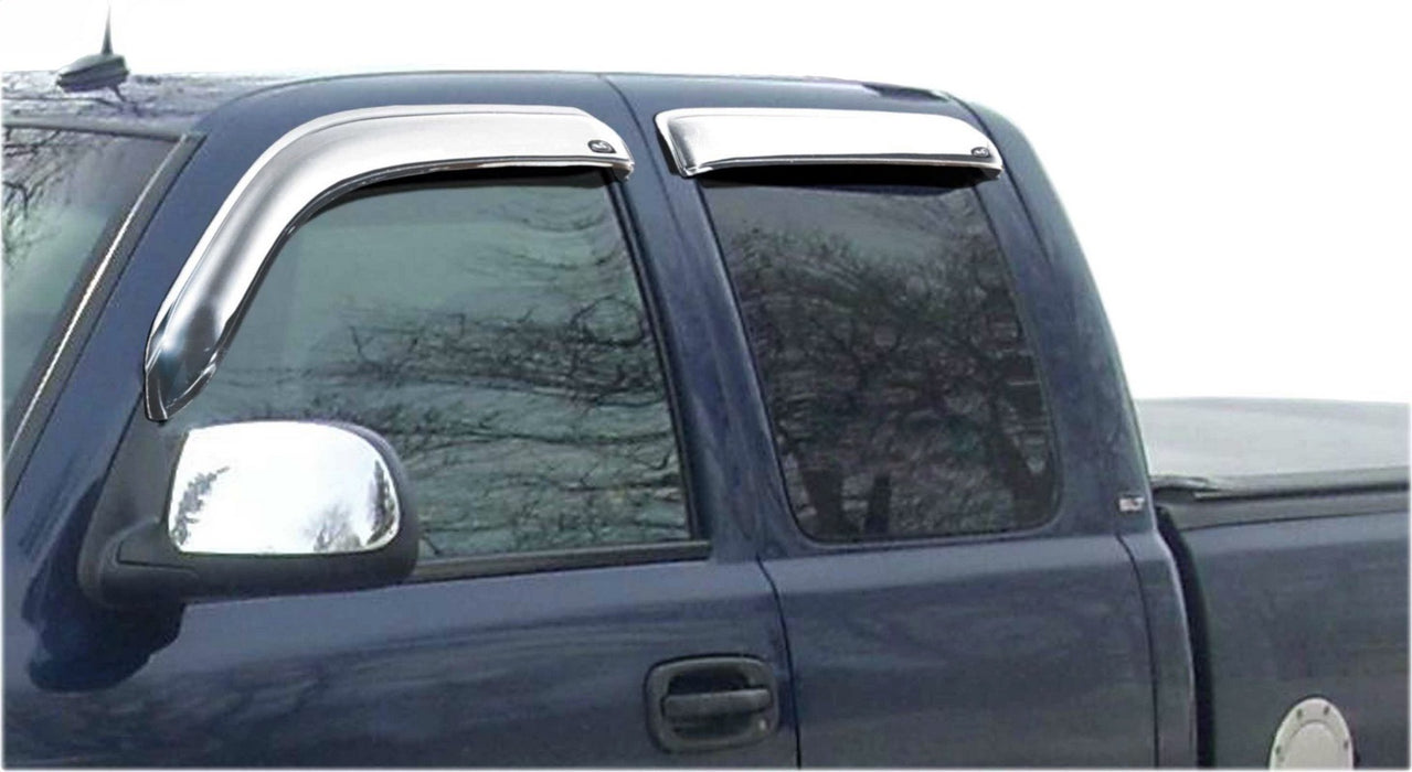 Auto Ventshade (AVS) 684044 Chrome Ventvisor™ Deflector 4 pc.; Outside Mount; - Truck Part Superstore