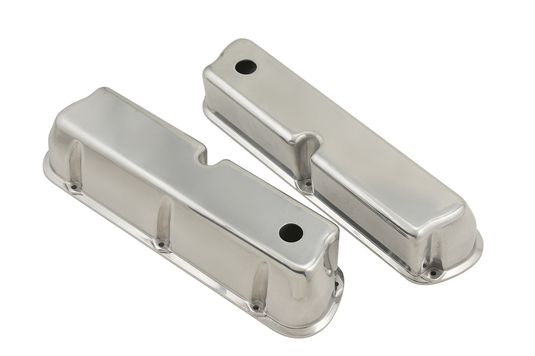 Mr Gasket 6840G Aluminum Valve Cover; Polished; Baffled; 3 7/8 in. Tall; Pair; - Truck Part Superstore