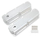 Mr Gasket 6841G Aluminum Valve Cover; Polished Finish; Finned; Silver; Pair; - Truck Part Superstore