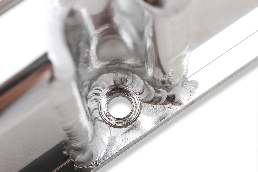 Mr Gasket 6841G Aluminum Valve Cover; Polished Finish; Finned; Silver; Pair; - Truck Part Superstore