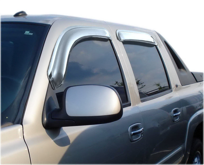 Auto Ventshade (AVS) 684355 Chrome Ventvisor™ Deflector 4 pc.; Outside Mount; - Truck Part Superstore
