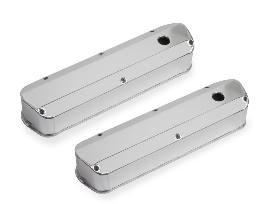 Mr Gasket 6843G Aluminum Valve Cover; 1/4 in. Thick Billet Rail; Natural Finish; Pair; - Truck Part Superstore