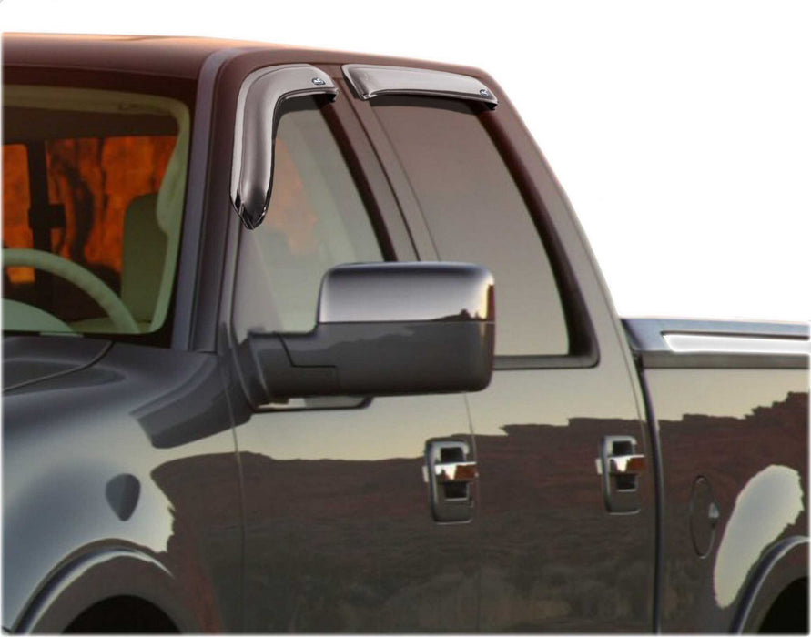 Auto Ventshade (AVS) 684443 Chrome Ventvisor™ Deflector 4 pc.; Outside Mount; - Truck Part Superstore