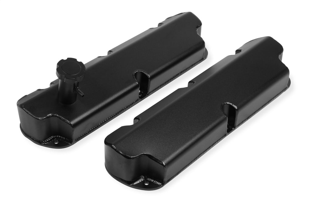 Mr Gasket 6846BG Aluminum Valve Cover; Tall Style; Taper Edge; Black; Pair; - Truck Part Superstore