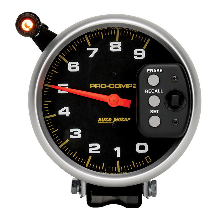 AutoMeter 6851 5in. TACHOMETER; 0-9000 RPM; PEDESTAL W/QUICK LITE/PEAK MEMORY; PRO-COMP - Truck Part Superstore