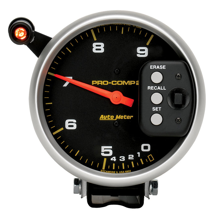 AutoMeter 6852 GAUGE; TACH; 5in.; 9K RPM; PEDESTAL DUAL RANGE W/QUICK LITE/PEAK MEM; PRO-COMP - Truck Part Superstore