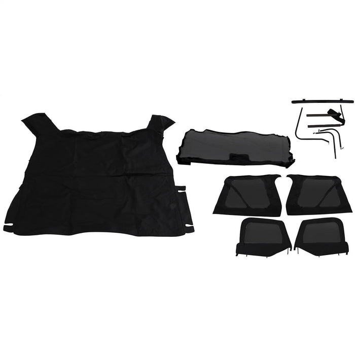 Rampage 68535 Complete Soft Top Kit; w/Soft Uppers Doors w/Tint; Black Diamond; - Truck Part Superstore