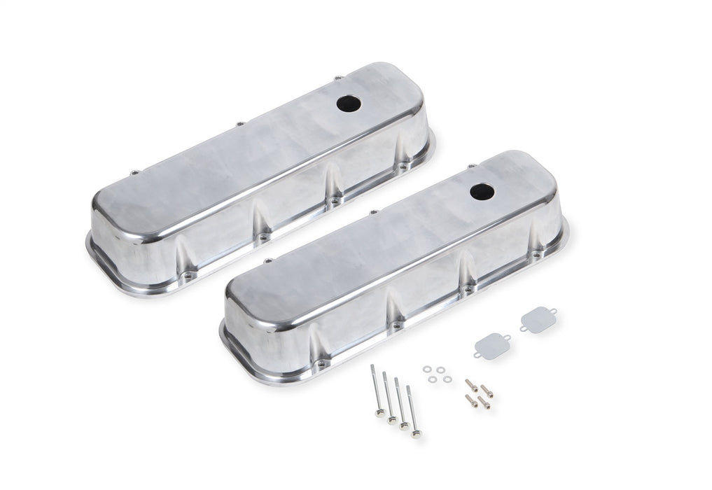 Mr Gasket 6858G Aluminum Valve Cover; Tall Style; Pre-Punched Breather Openings w/Baffles; Pair; - Truck Part Superstore