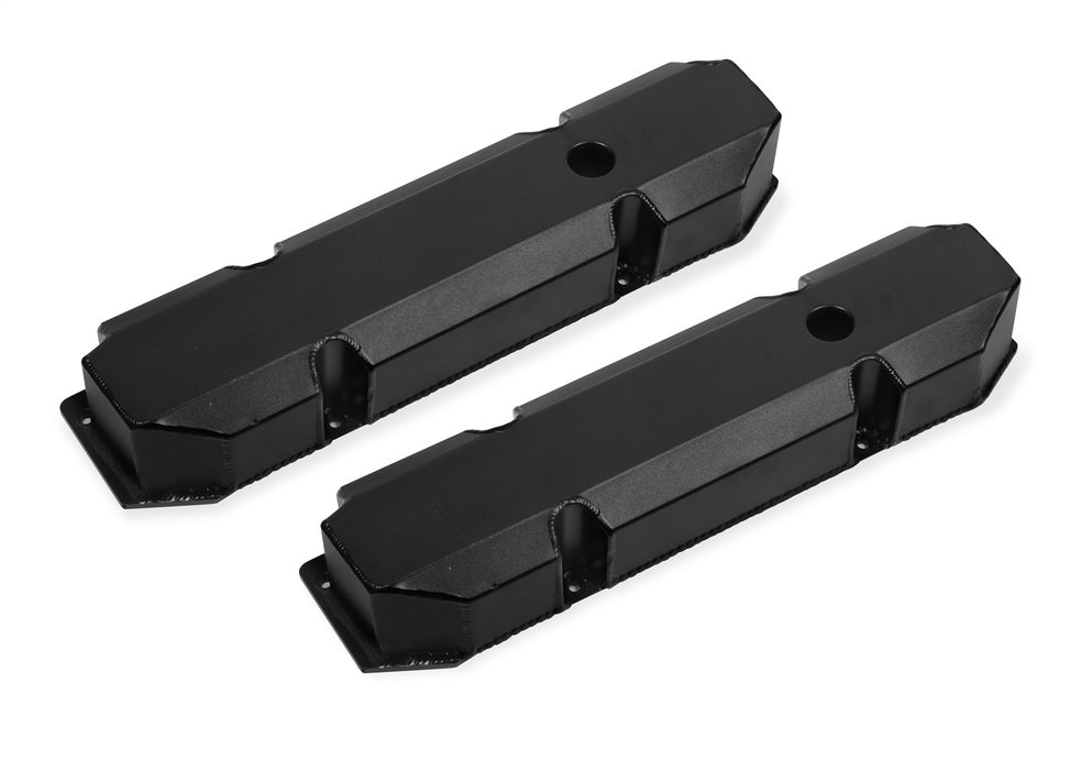Mr Gasket 6863BG Aluminum Valve Cover; Short Bolt; Black Finish; Pair; - Truck Part Superstore