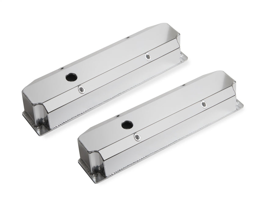 Mr Gasket 6864G Aluminum Valve Cover; Long Bolt; Natural Finish; Pair; - Truck Part Superstore