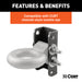 CURT 48610 Adjustable Coupler Channel (3in. I.D.; 7-1/2in. High) - Truck Part Superstore